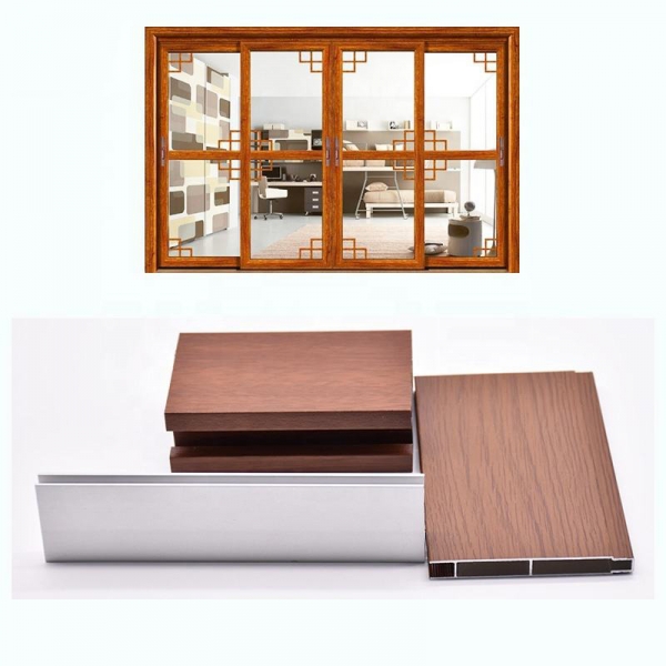 wooden grain aluminum profile