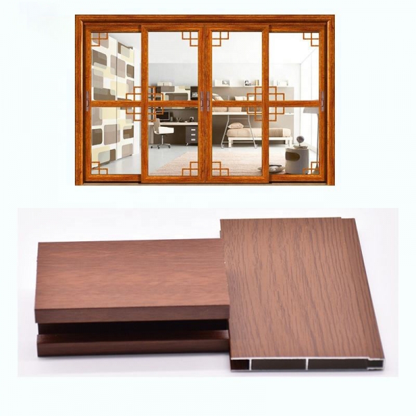 wooden grain aluminum profile